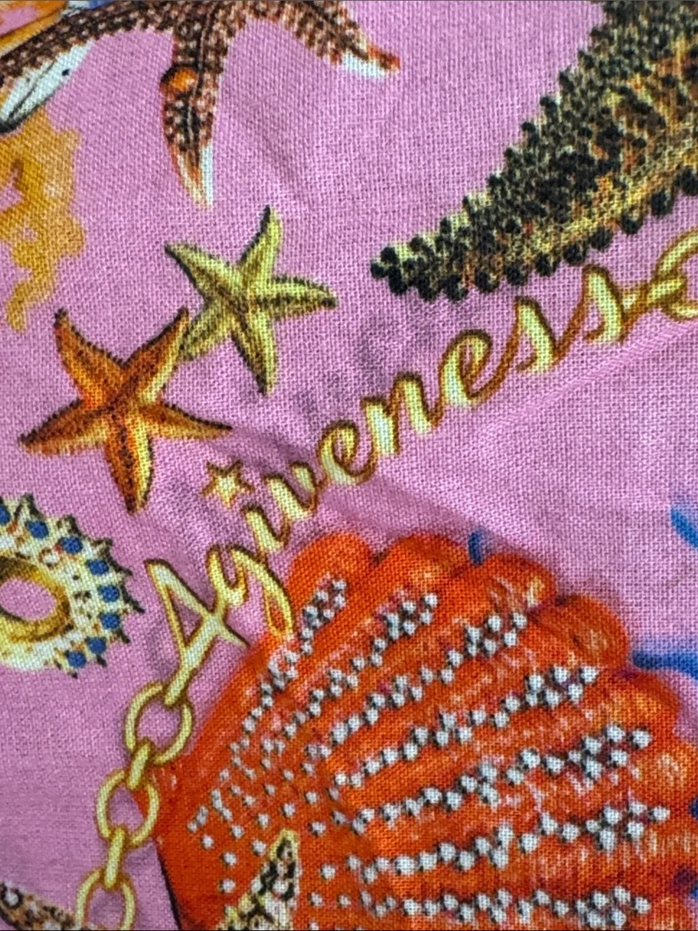 4Giveness Kids Swim Cover Up Caftan Pink Starfish Coral Italy